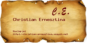 Christian Ernesztina névjegykártya